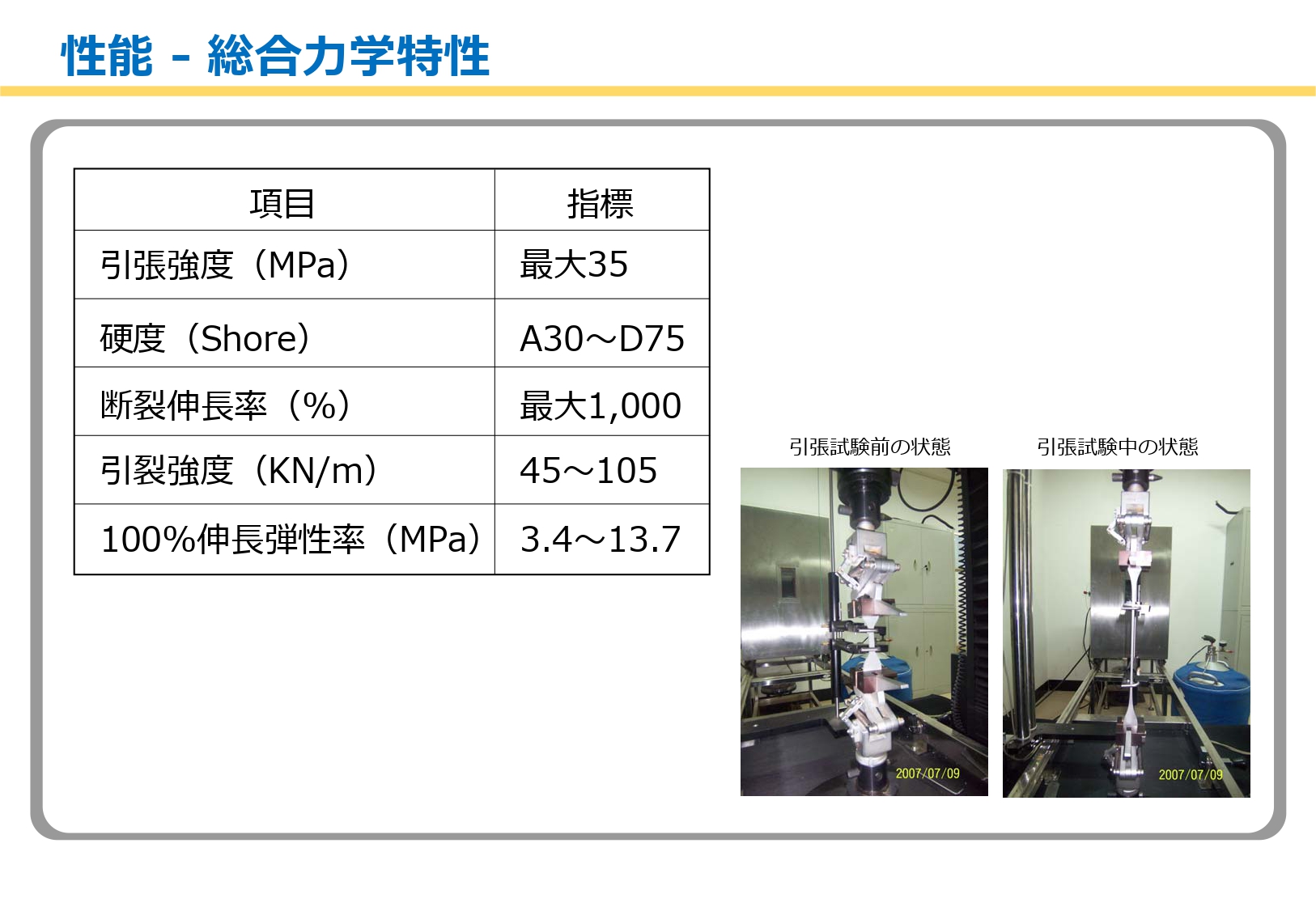 総合力学特性